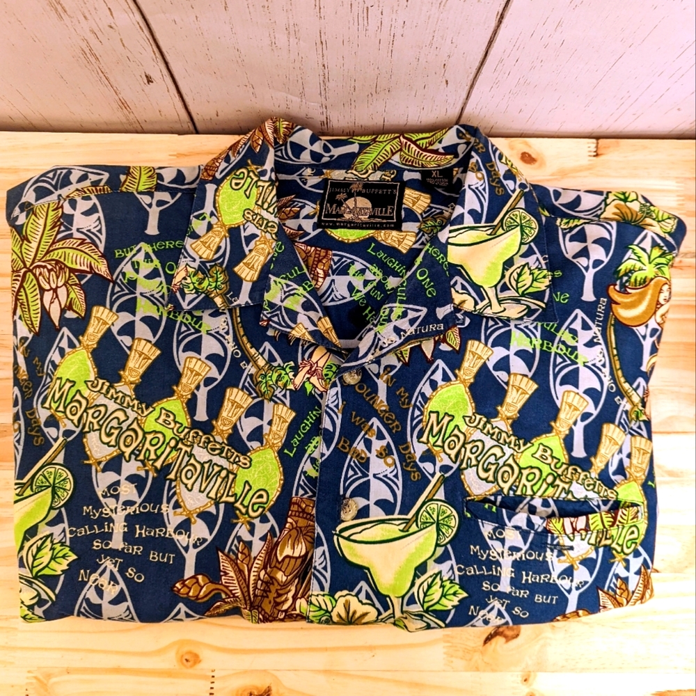 Jimmy Buffett's Margaritaville Hula Tiki Hawaiian Shirt Men's XL
